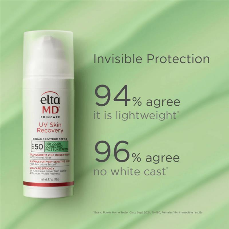 EltaMD UV Skin Recovery Red Color Correcting Green Tint Broad Spectrum SPF 50