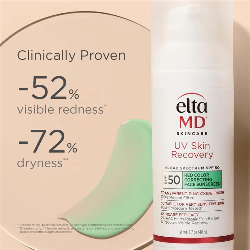 EltaMD UV Skin Recovery Red Color Correcting Green Tint Broad Spectrum SPF 50